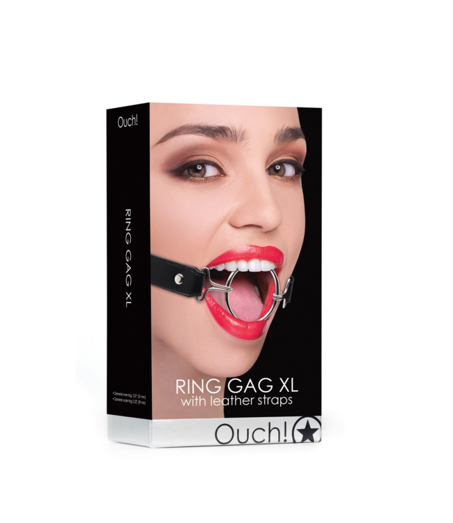 Ouch! Luxe Leer Ring Gag Met Verstelbare Riemen Voor Ondeugend Spel – Ouch!