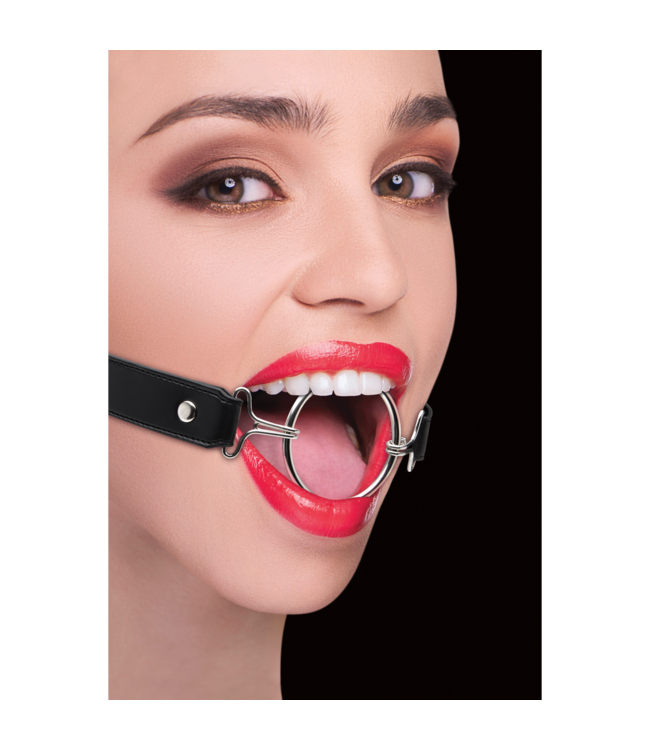 Ouch! Luxe Leer Ring Gag Met Verstelbare Riemen Voor Ondeugend Spel – Ouch!