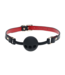 Ouch! Ouch! Milan Collection Ademend Leren Ball Gag Rood Met Verstelbare Banden