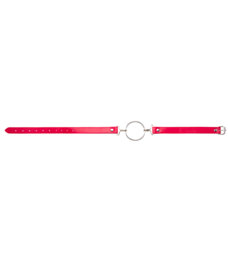 Ouch! Luxuriöser XL Ringknebel in Rot – Stilvoller Leder-Mundknebel von Ouch!