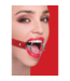 Ouch! Luxe Rood Leer Ring Gag Met Verstelbare Riemen Van Ouch!