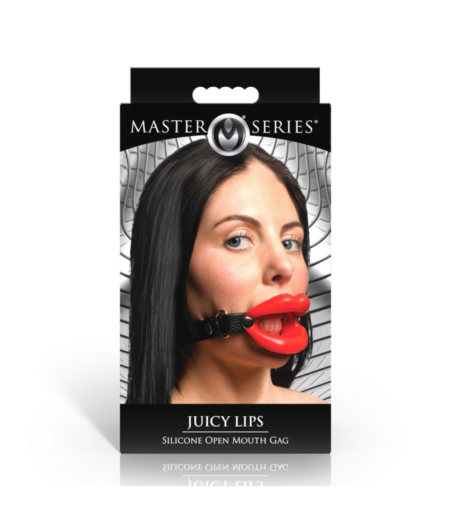 XR Brands Juicy Red Silicone Open Mouth Gag for Kinky Play and Access