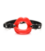 XR Brands Siliconen Open Mond Gag Met Lippen Vorm Rood Voor Kinky Spel