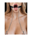 Ouch! Hypoallergene Siliconen Ring Gag Met Verstelbare PU Leren Tepelklemmen