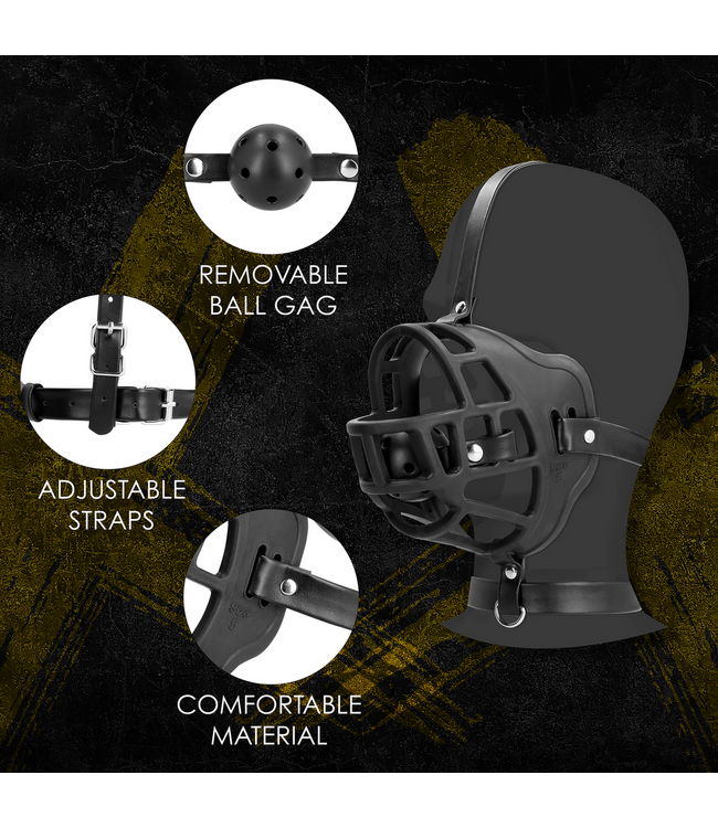 Ouch! Versatile Black Mule with Removable Ball Gag for Ultimate Playtime