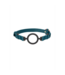 Ouch! Siliconen Open Ring Gag Met Verstelbare Lederlook Band En Gouden Details