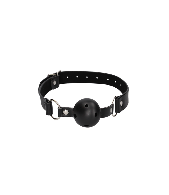 Ouch! Comfortabele Verstelbare Ball Gag Met Leren Riemen En Tepelklemmen