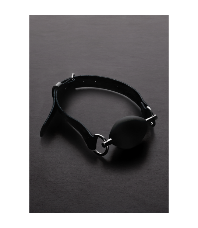 Steel by Shots Comfortable Oval Silicone Ball Gag with Adjustable Leather Straps