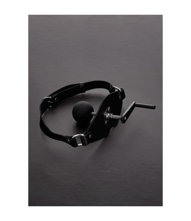 Steel by Shots Robuuste Leather Ball Gag Met Verstelbare Riem Steel By Shots