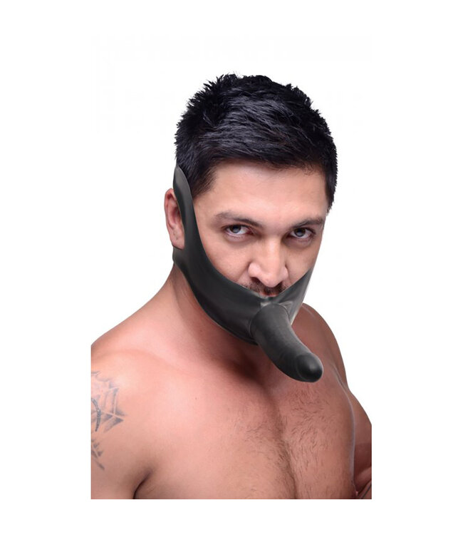 XR Brands Elastische Latex Strap-On Gag Met Vrije Tongbeweging Voor Intiem Spel