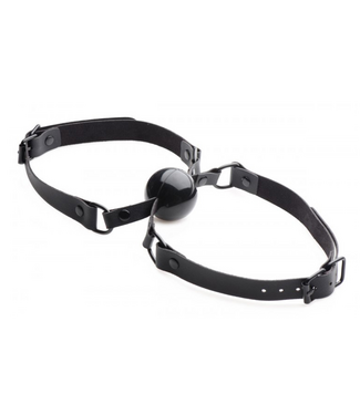 XR Brands XR Brands Siliconen Dubbele Mondknevel Met Verstelbare Riemen Voor Bondage