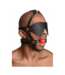 XR Brands Zelle St Intensiv-Set: Leder-Augenbinde mit Ballknebel für BDSM-Vergnügen