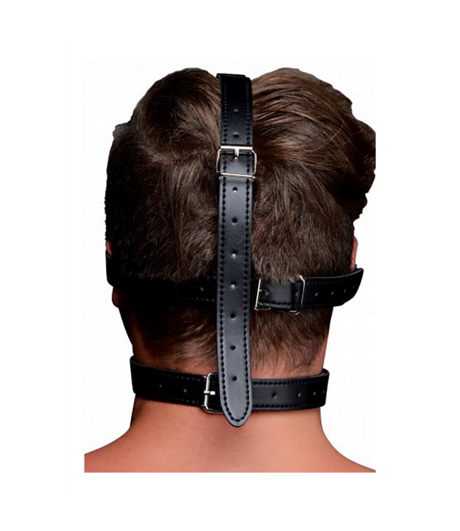 XR Brands Zelle St Intensiv-Set: Leder-Augenbinde mit Ballknebel für BDSM-Vergnügen