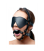 XR Brands Blinddoek En Ball Gag Hoofdharnas Van PU-Leer Voor Sensatie En Controle