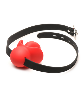XR Brands Red Silicone Ball Gag for Safe and Comfortable BDSM Play