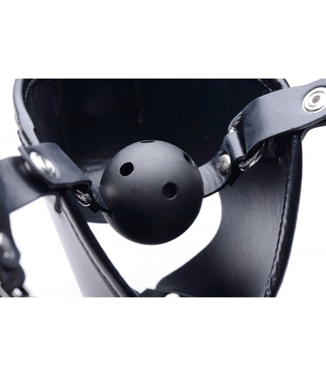 XR Brands Puppy Play Masker Met Ademend Ballgag En Hondoren Voor Kinky Rollenspellen