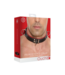 Ouch! Verstelbare Rood Leren Bondage Halsband Met RVS O-Ringen Voor BDSM