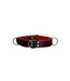 Ouch! Verstelbare Rood Leren Bondage Halsband Met RVS O-Ringen Voor BDSM