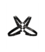 Ouch! Verstellbares Leder-Brustgeschirr mit Edelstahl-Schnallen – BDSM Style