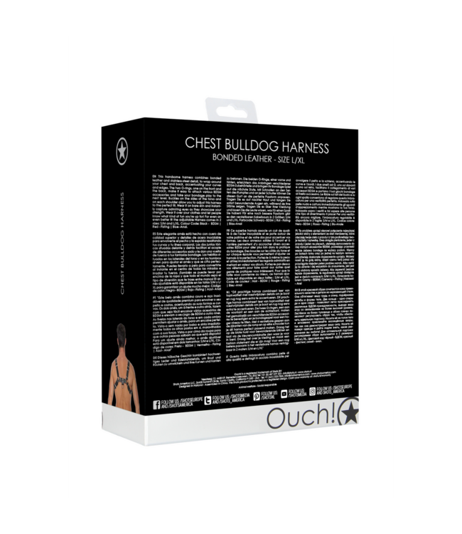 Ouch! Premium Leder-Brustgeschirr L/XL – Verstellbar & stilvoll für jeden Look