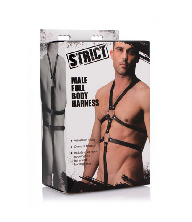 XR Brands Verstelbaar XR Brands Heren Full-Body Lichaamsharnas Met Penisringen