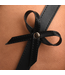 XR Brands Vegan PU-Leder Bondage Harnas Met Strikjes Voor Taille, Dijen En Polsen