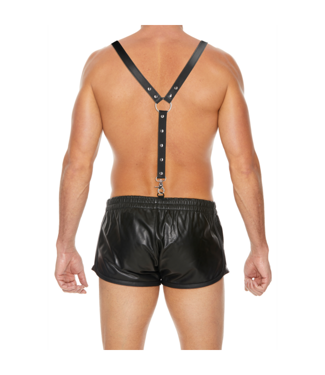 Ouch! Cool Adjustable Leather Suspenders for Men – Stylish & Sturdy