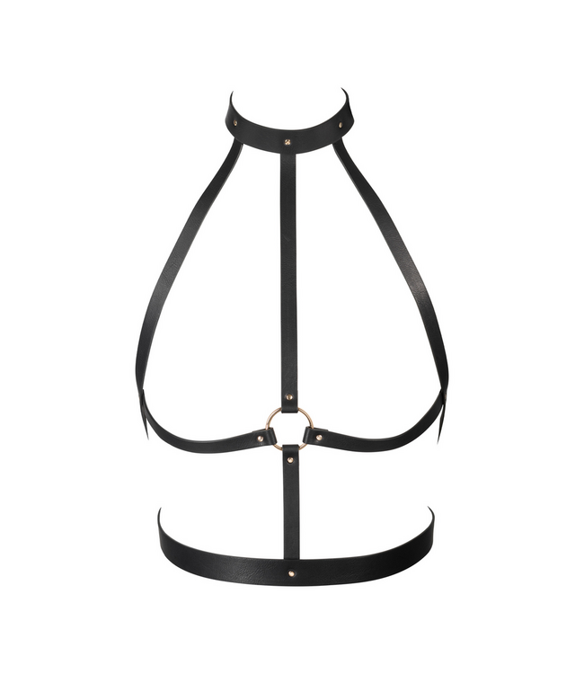 Bijoux Indiscrets Veganes Lederkorsett – Bondage-inspiriert & verstellbar in Schwarz-Braun