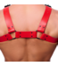 Red Leather Red Bulldog Leather Harness L/XL - Stylish, Durable & Comfortable