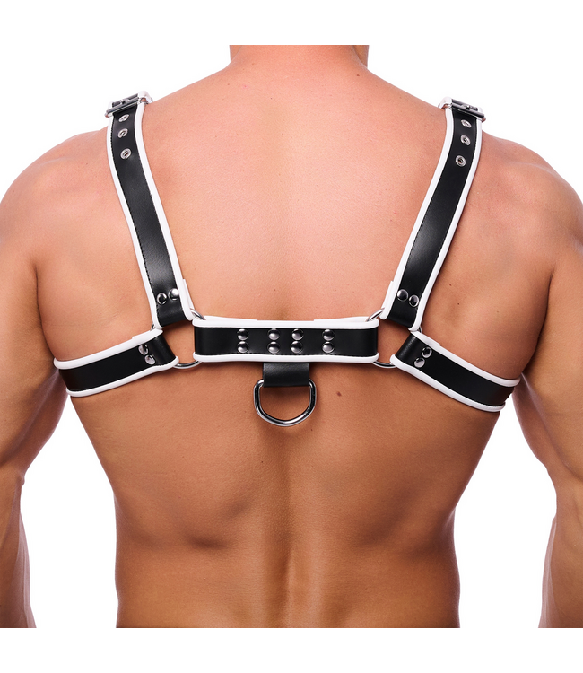 Red Leather Premium Adjustable Leather Harness S/M - Stylish & Durable Design
