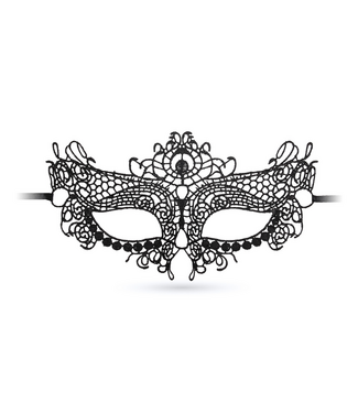 Crushious Venezianische Spitzenmaske Schwarz | Elegantes Accessoire für jede Party