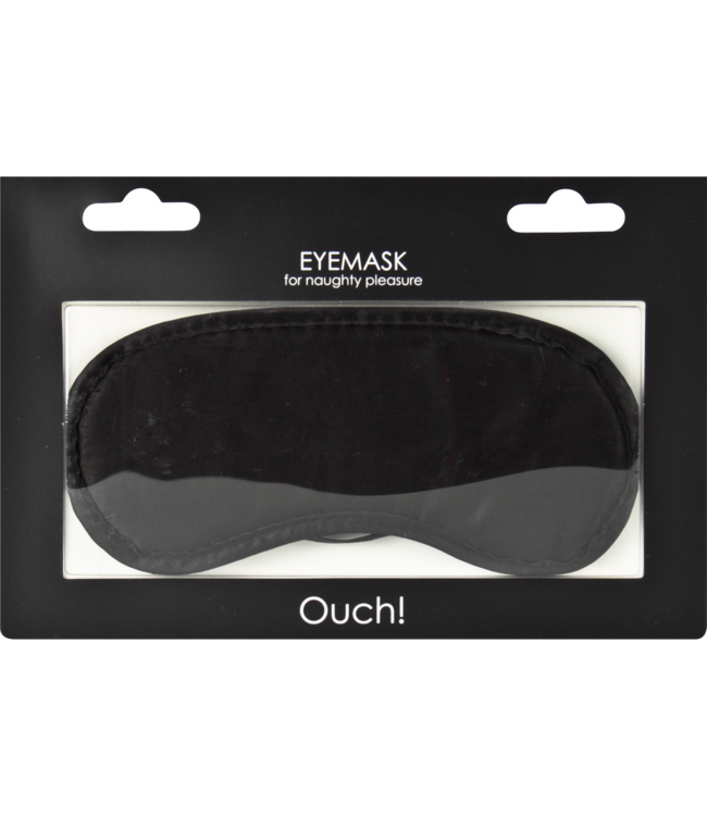 Ouch! Zwart Zacht Polyester Oogmasker Met Elastische Band | Ouch! By Shots
