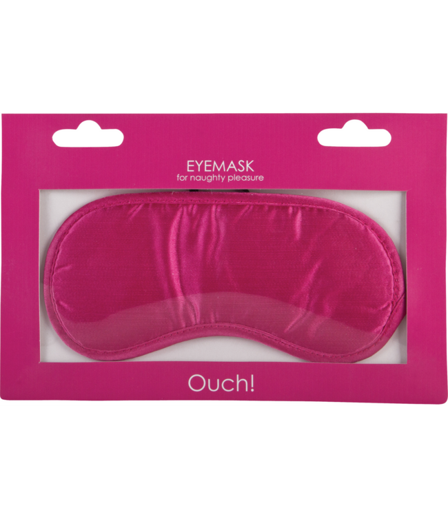 Ouch! Zijdezacht Roze Oogmasker Met Elastiek Voor Comfort En Intimiteitsbevordering