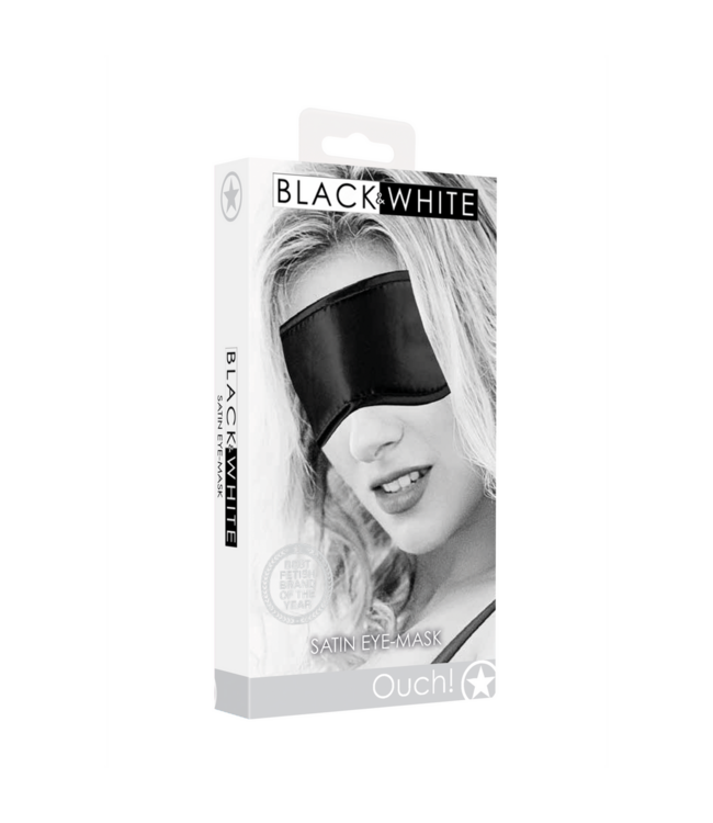Ouch! Zacht Zwart Satijnen Oogmasker Met Elastische Band Voor Luxe Privacy
