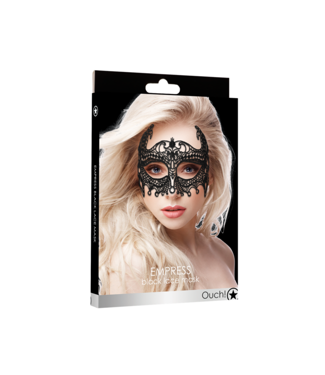 Ouch! OUC! Empress Black Lace Mask - Handmade, Seductive & Comfortable