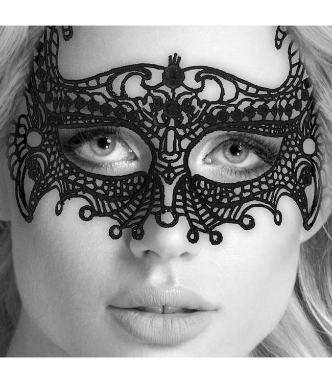 Ouch! OUS! Empress Zwart Venetiaans Kantmasker Met Verstelbare Linten
