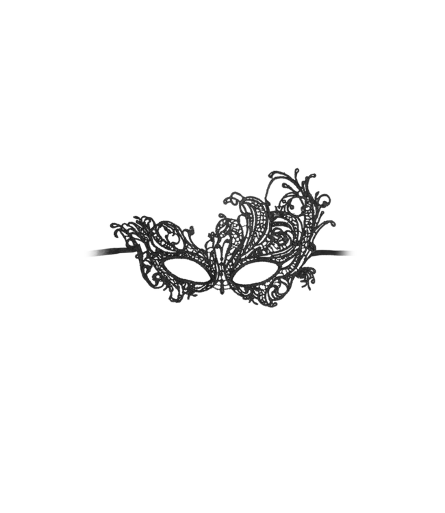 Ouch! OUH! Royal Black Lace Mask - Stylish Venetian Elegance for Any Event