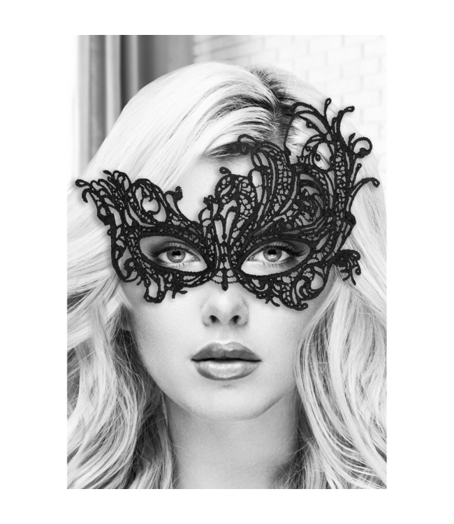 Ouch! OUH! Royal Black Lace Mask - Stylish Venetian Elegance for Any Event