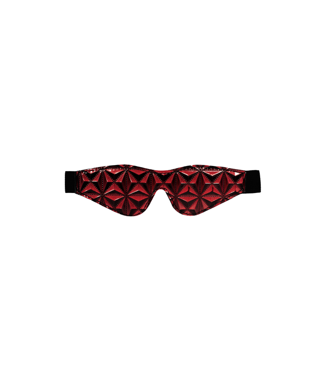 Ouch! Stylish Red Faux Leather Eye Mask for Kinky Role-Playing Adventures