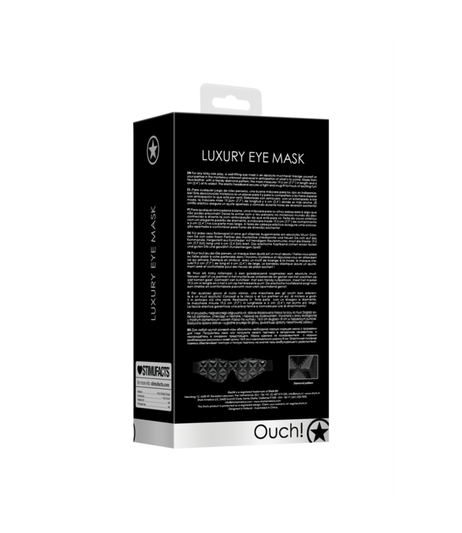 Ouch! Stylish Faux Leather Eye Mask - Comfort & Mystery for Kinky Play