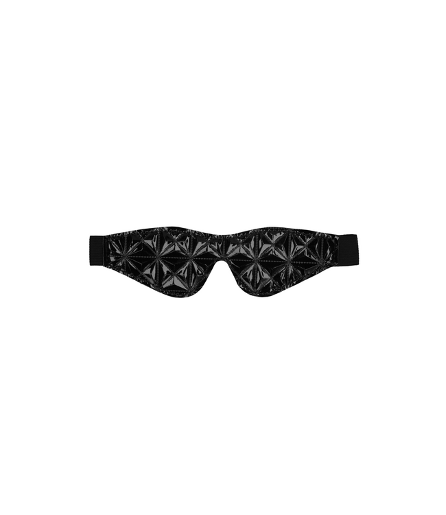 Ouch! Kunstleren Oogmasker Met Elastische Band En Ruitpatroon – 19,5 Cm