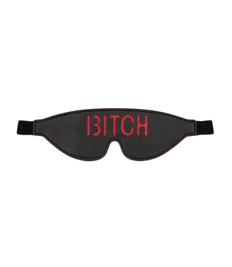 Ouch! Seductive BITCH Leather Eye Mask - Bold & Exciting Passion Play