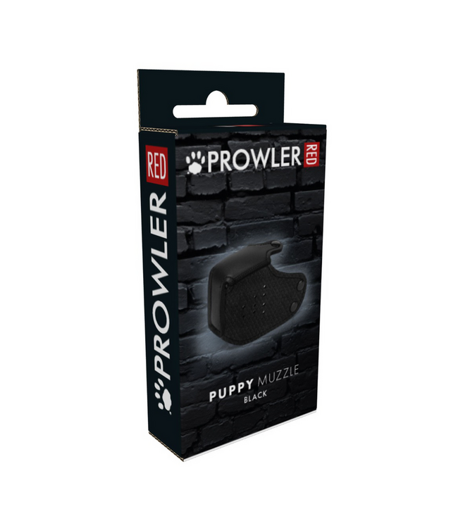 Prowler Red K9 Neopreen Puppy Muilkorf Zwart – Comfortabele Verstelbare Hondenmondstuk