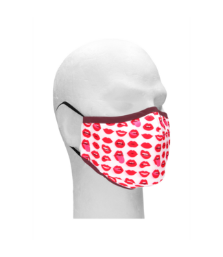 Masks by Shots Stylish Red Cotton Lip Mask | Comfortable & Washable Face Cover