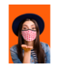 Masks by Shots Katoenen Mondkapje Rood Met Verstelbare Oorbanden En Extra Filters