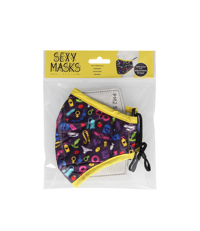 Masks by Shots Kinky Mask: Fashionable & Sexy Cotton Face Mask with Filters