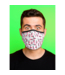 Masks by Shots Stylische Baumwoll-Gesichtsmaske mit verstellbaren Ohrschlaufen und Filtern