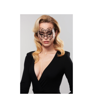 Bijoux Indiscrets Vinyl Strapless Oogmasker Met Herbruikbare Stickers Zwart