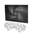Bijoux Indiscrets Vinyl Strapless Oogmasker Met Herbruikbare Stickers Zwart