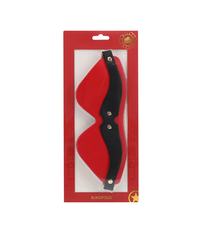 Ouch! Milan Collection Luxury Blindfold Black/Red - Fashion Meets Fantasy